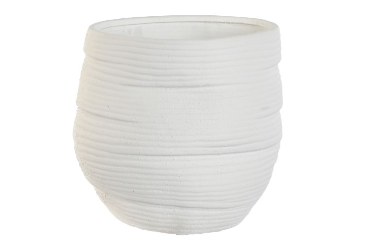 CERAMIC PLANTER-WHITE