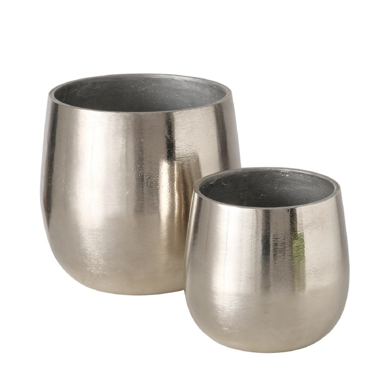 FLAIRE SILVER PLANTER-LARGE