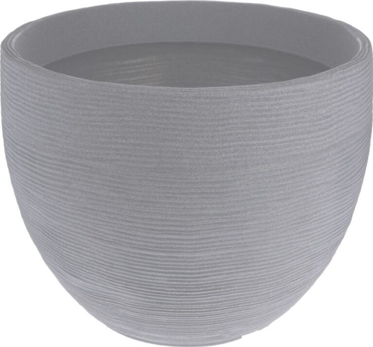 RIBBED PLANTER-GREY