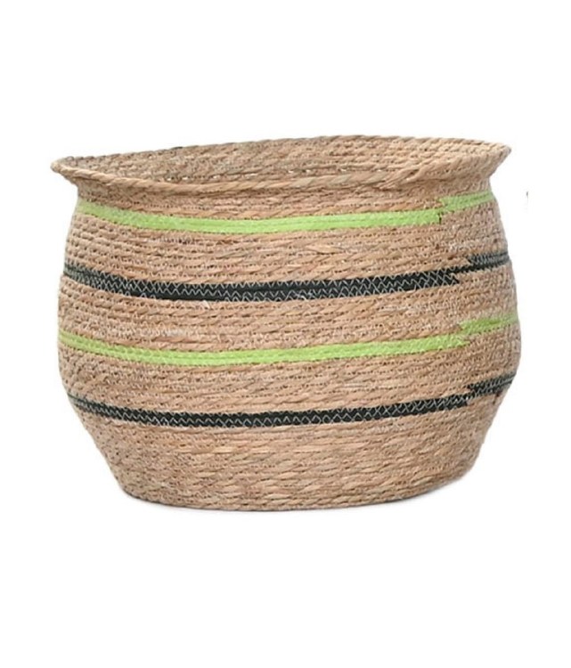 ROPE PLANTER GREEN STRIPE- X-EXTRA LARGE