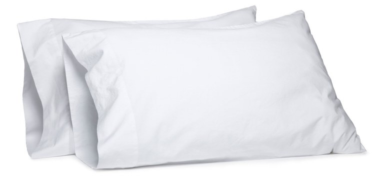 WHITE STANDARD PILLOW CASE 180TC-SET OF 2