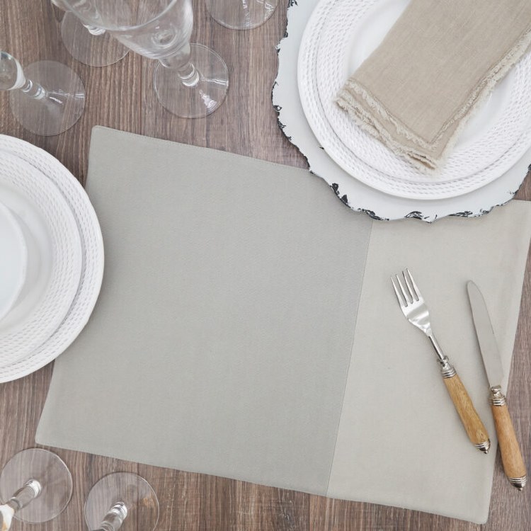 PLACEMAT TWO-TONE- IVORY