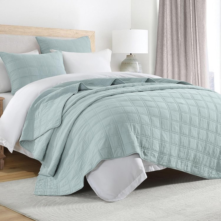 HORIMOTE BLUE QUILT SET-QUEEN