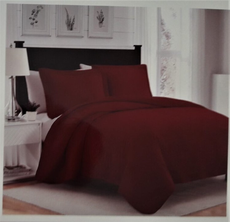 LEXI QUILT SET-BURGUNDY-KING