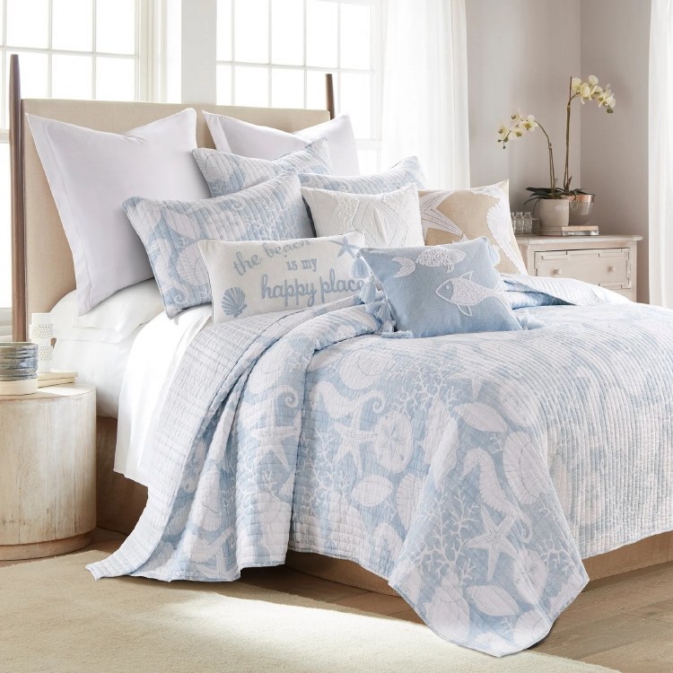 STILLWATER BLUE QUILT SET-KING