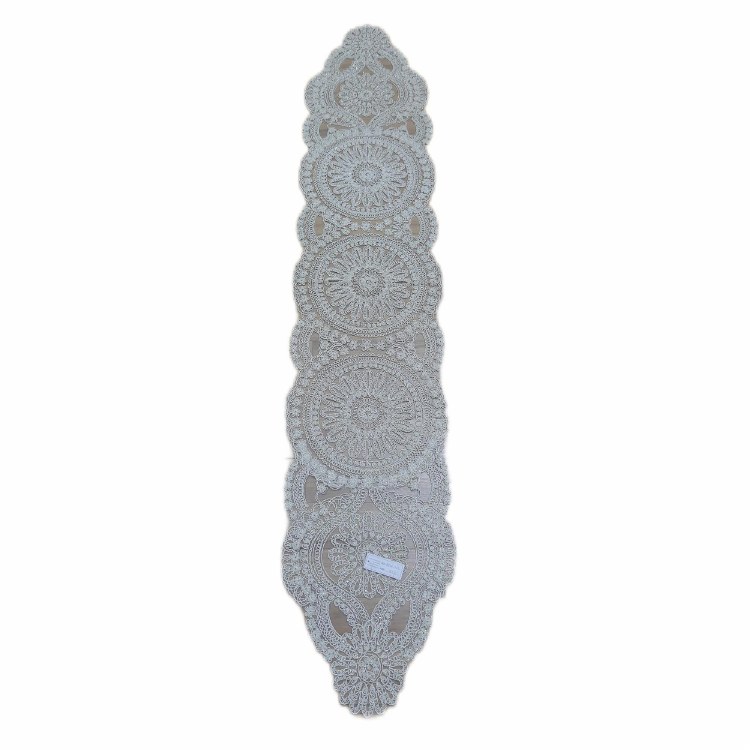 EMBROIDER RUNNER - WHT