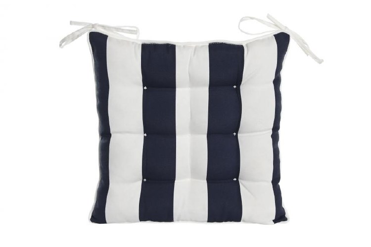 NAVY STRIPE SEATPAD 16" x 16"