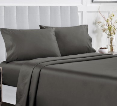 DARK GREY  SHEET SET KING- 4 PC
