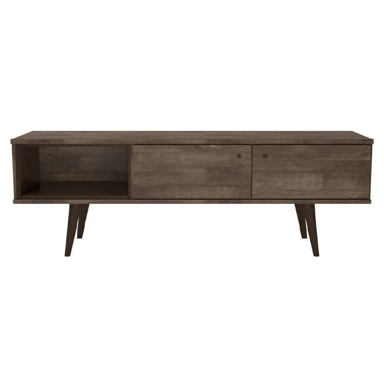 WOOD TV UNIT-BROWN