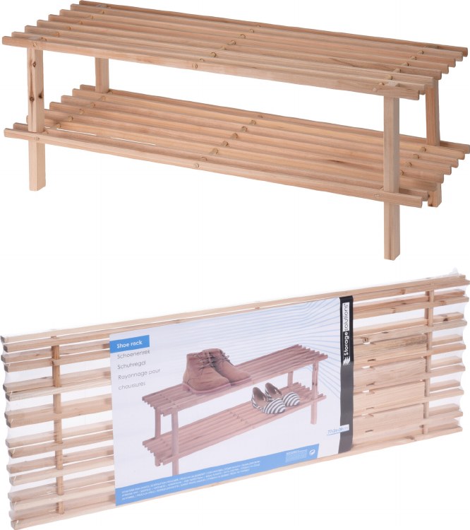 FIR WOOD SHOE RACK