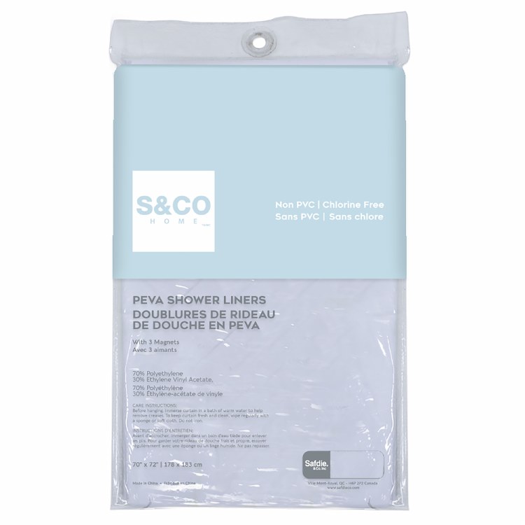 SHOWER CURTAIN LINER-CLEAR