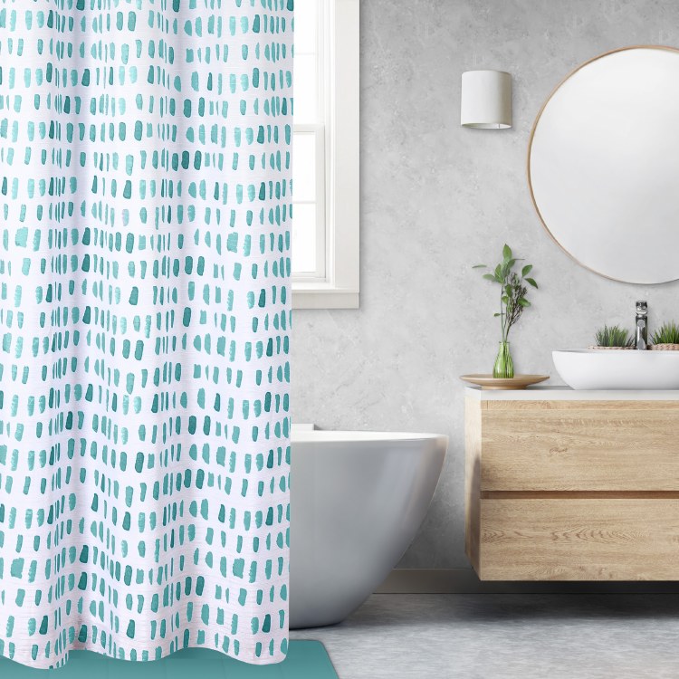 RAINDROPS SHOWER CURTAIN