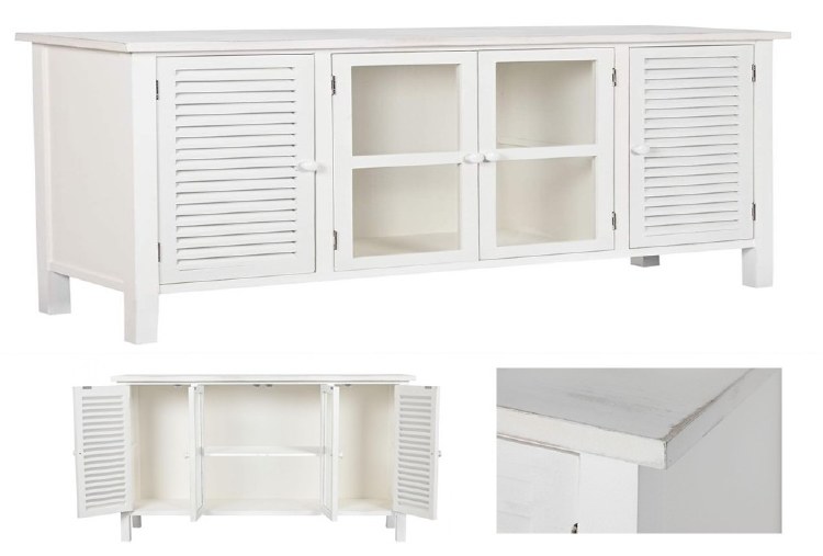 SPRUCE WHITE SIDEBOARD W/4 DOORS