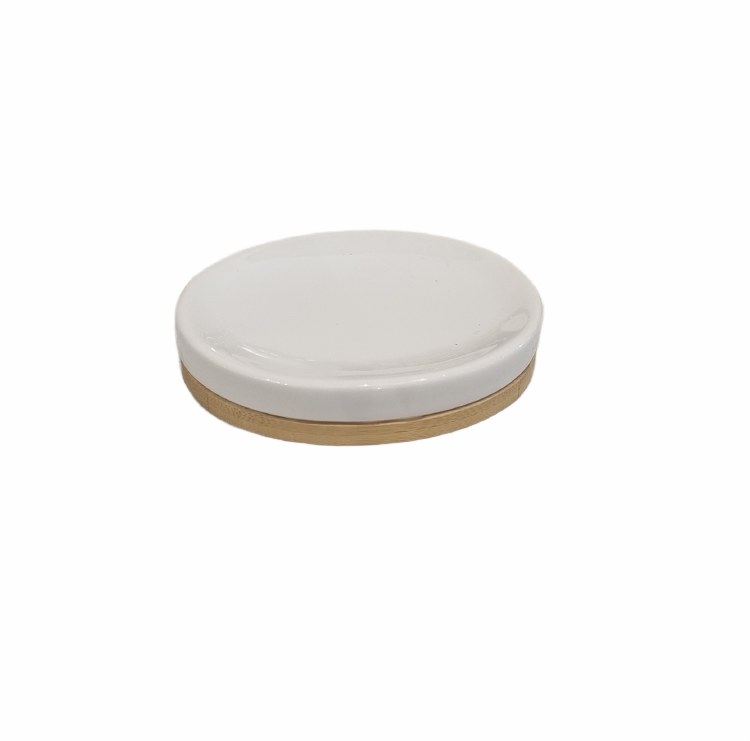 BAMBOO SOAP DISH-WHITE