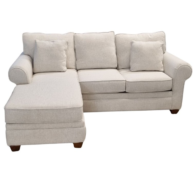 SUGAR IVORY SOFA WITH REVERSIBLE CHAISE