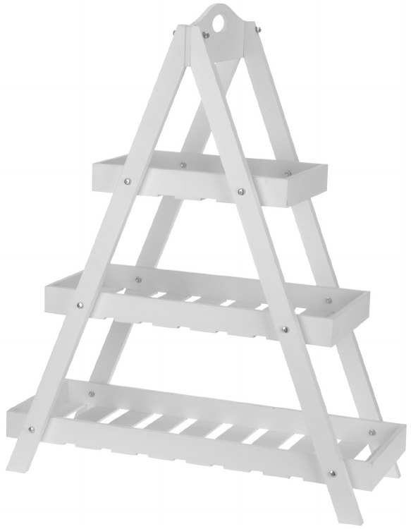 3 TIER WHITE FLOWER STAND