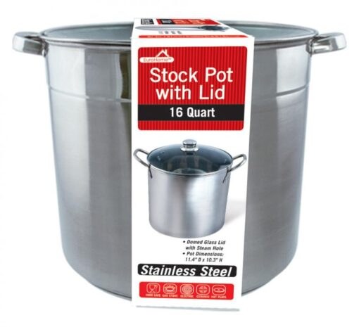 STOCK POT W/GLASS LID