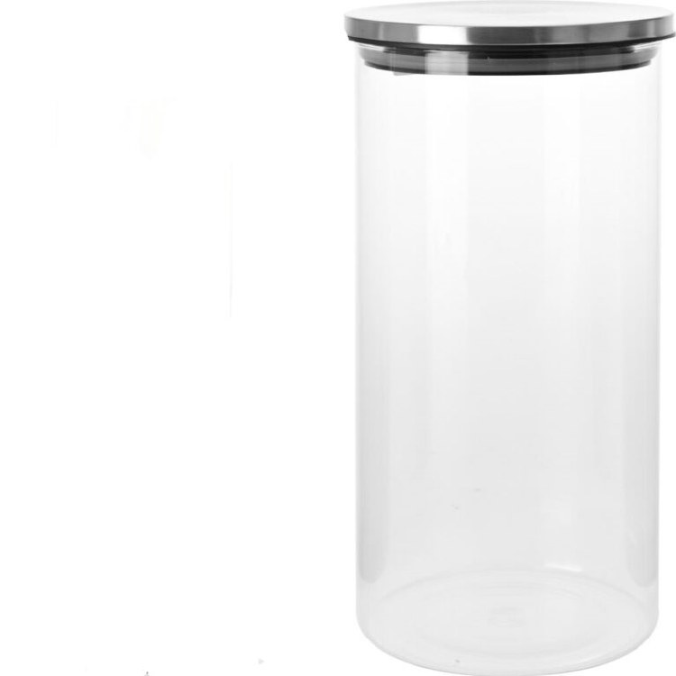 STORAGE GLASS JAR W/LID