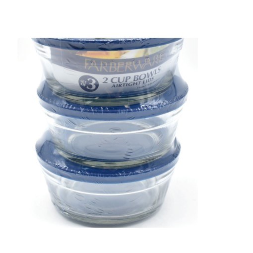 STORAGE CONTAINER W/NAVY LID-SET/3