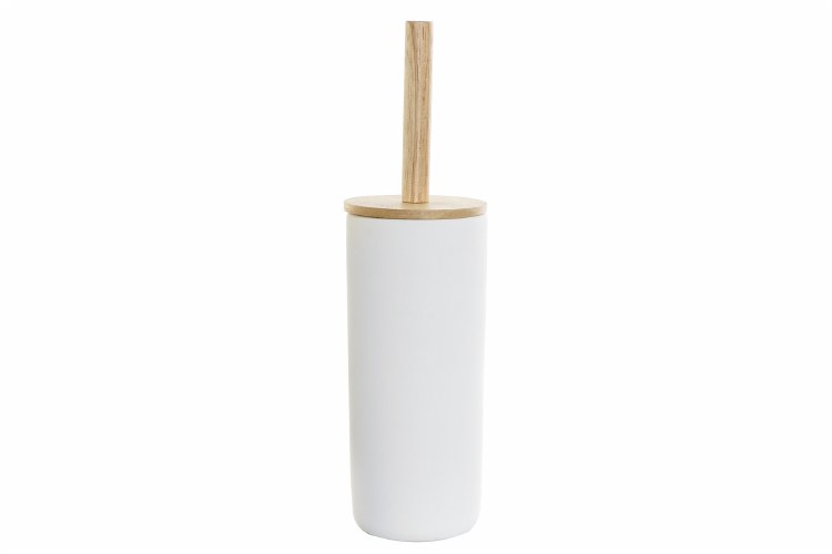 STONEWARE TOILET BRUSH-WHITE