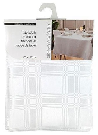 DAMASK TABLE CLOTH-WHITE