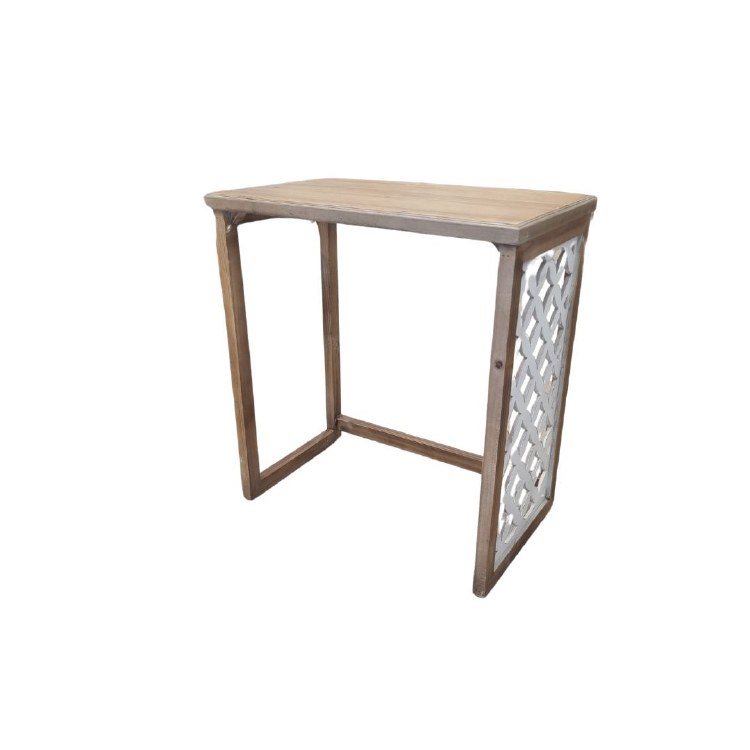 WOODEN ACCENT TABLE-SMALL