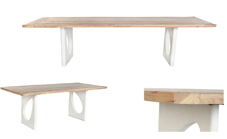 RECYCLED MANGO WOOD WHITE COFFEE TABLE