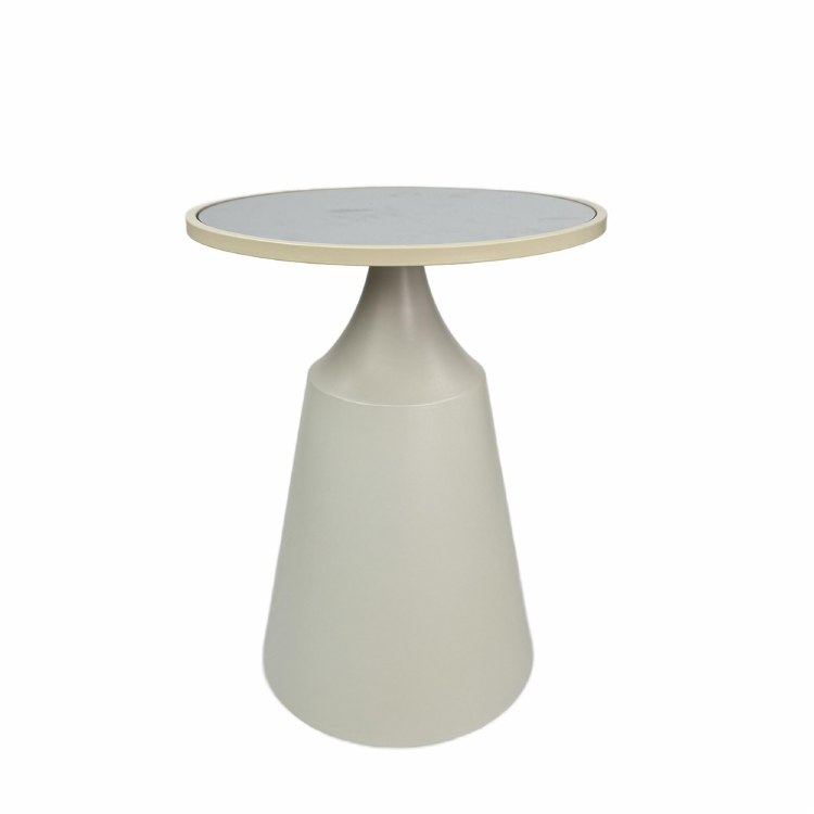 ROUND SIDE TABLE-WHT
