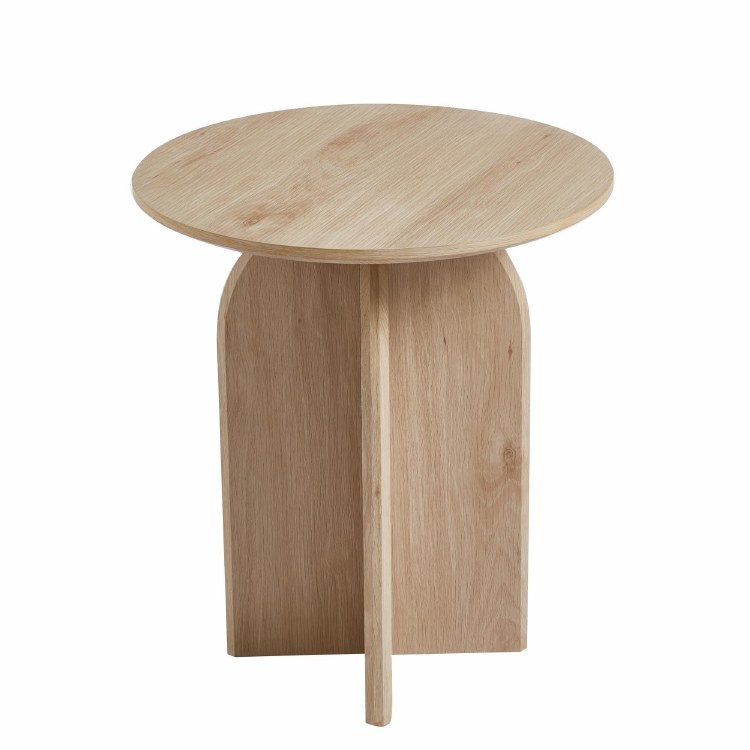 ROUND WOOD SIDE TABLE