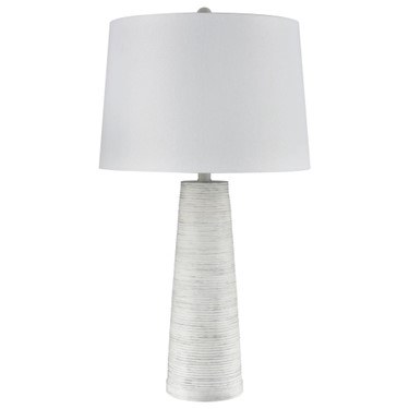 CONE TABLE LAMP W/SHADE-WHITE