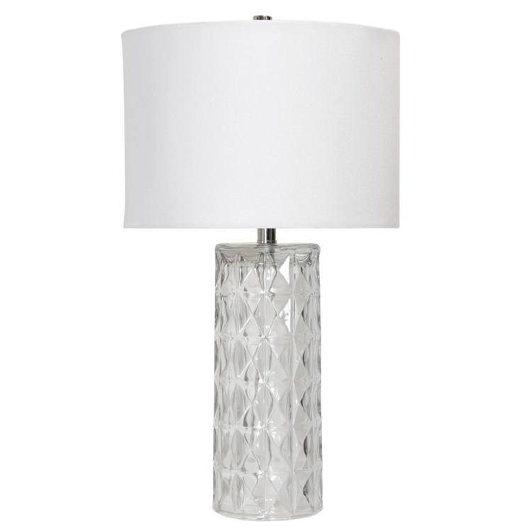 GLASS DIAMOND TABLE LAMP