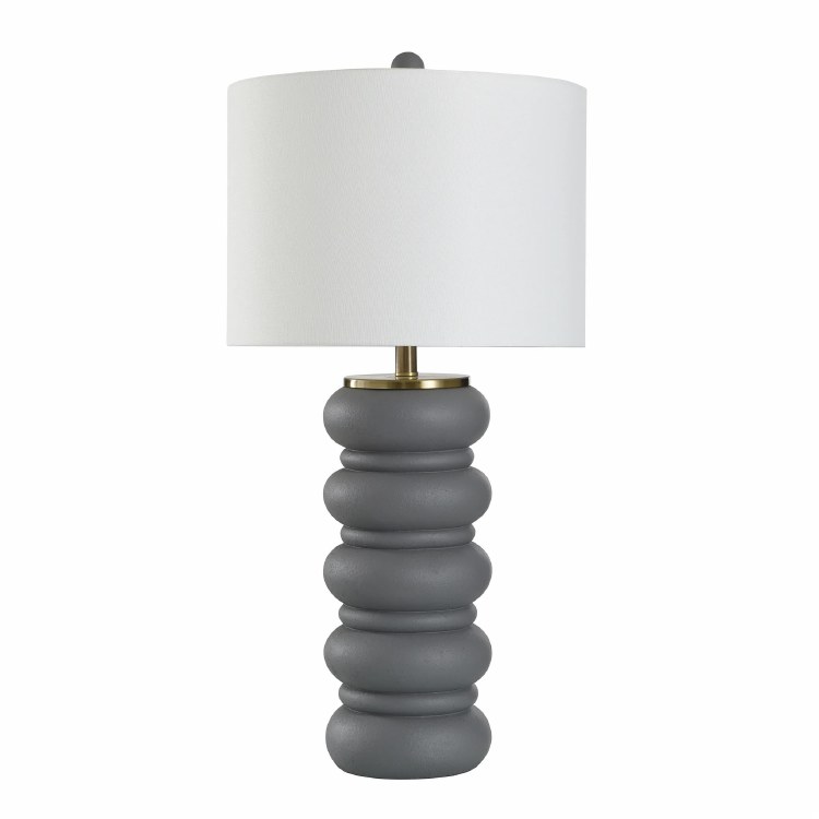 FROSTED CHARCOAL TABLE LAMP