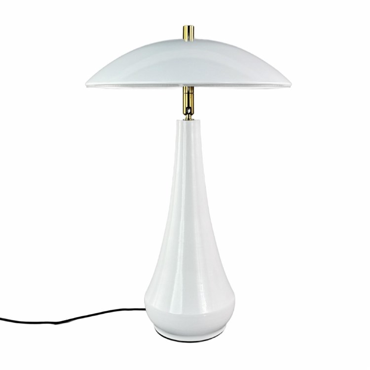 METAL TABLE LAMP-WHT