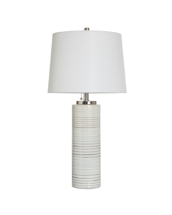 PASTEL TURQUOISE & GREY TABLE LAMP