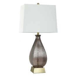 SEEDED TABLE LAMP-BROWN