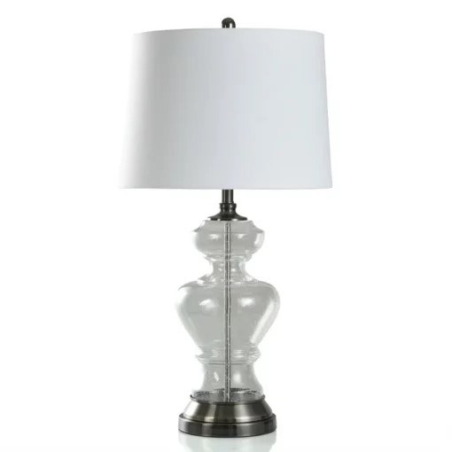 URN SEEDED TABLE LAMP-CLEAR