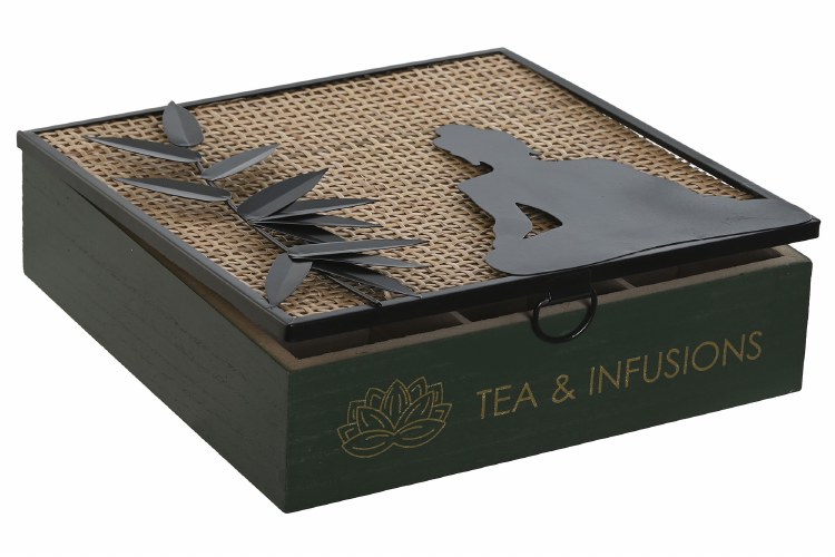 TEA BOX BUDDHA/BAMBOO