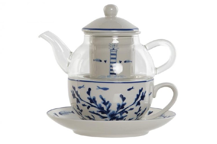 NAUTICAL TEAPOT SET 3PC