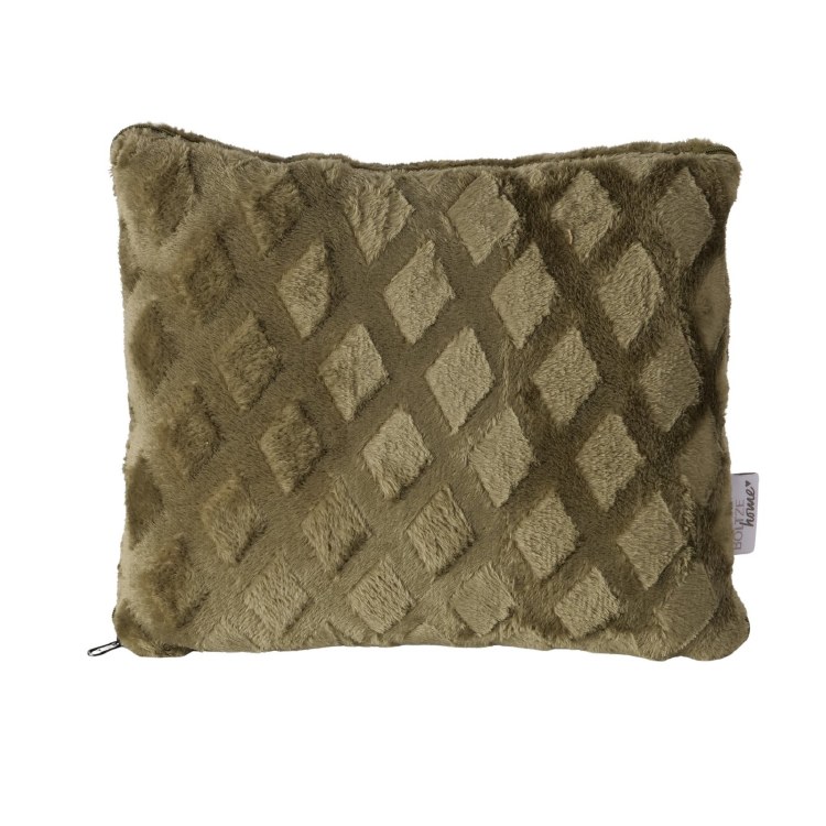 DARK GREEN THROW/CUSHION