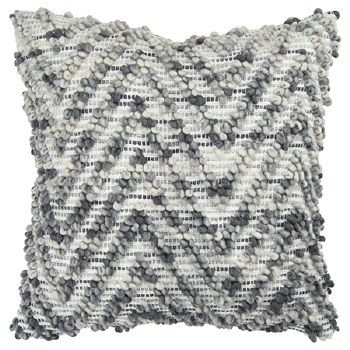 TUFTED GREY CHEVRON CUSHION
