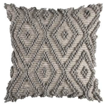 GREY DIAMOND LOOP CUSHION