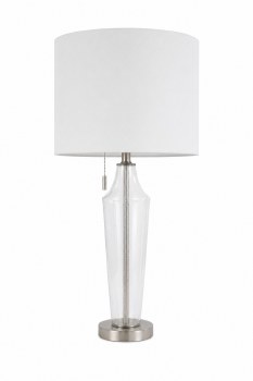 GLASS & METAL TABLE LAMP