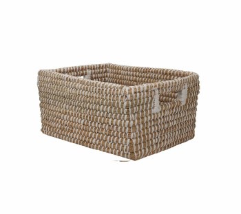 WOVEN RECTANGLE BASKET-SM