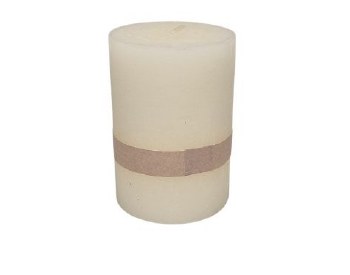 OFF WHITE PILLAR CANDLE- MEDIUM