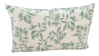 LUMBAR CUSHION W/GREEN PRINT