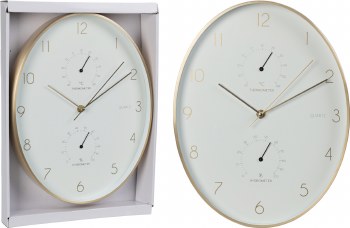 OVAL ALIMINUM CLOCK