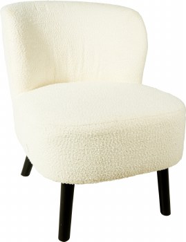 WHITE ARMCHAIR W/BLACK LEGS