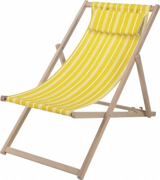YELLOW & WHITE BEACH CHAIR