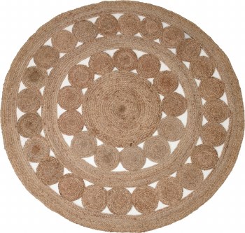 JUTE ROUND AREA RUG-5FT