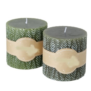 MAVIE PILLAR CANDLE GREEN